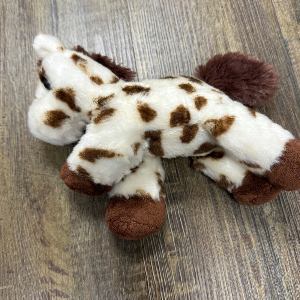 Aurora White Brown Spotted Paint Horse Pinto Pony 8 Inch Bean Bag Plush not new